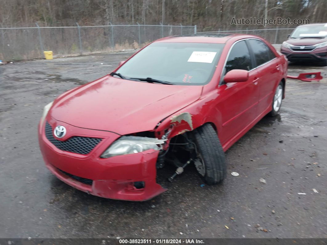 2011 Toyota Camry Se Red vin: 4T1BF3EK7BU186579