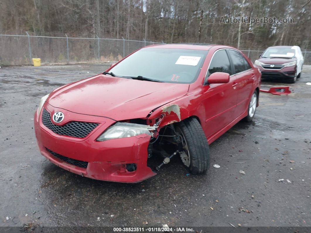 2011 Toyota Camry Se Red vin: 4T1BF3EK7BU186579