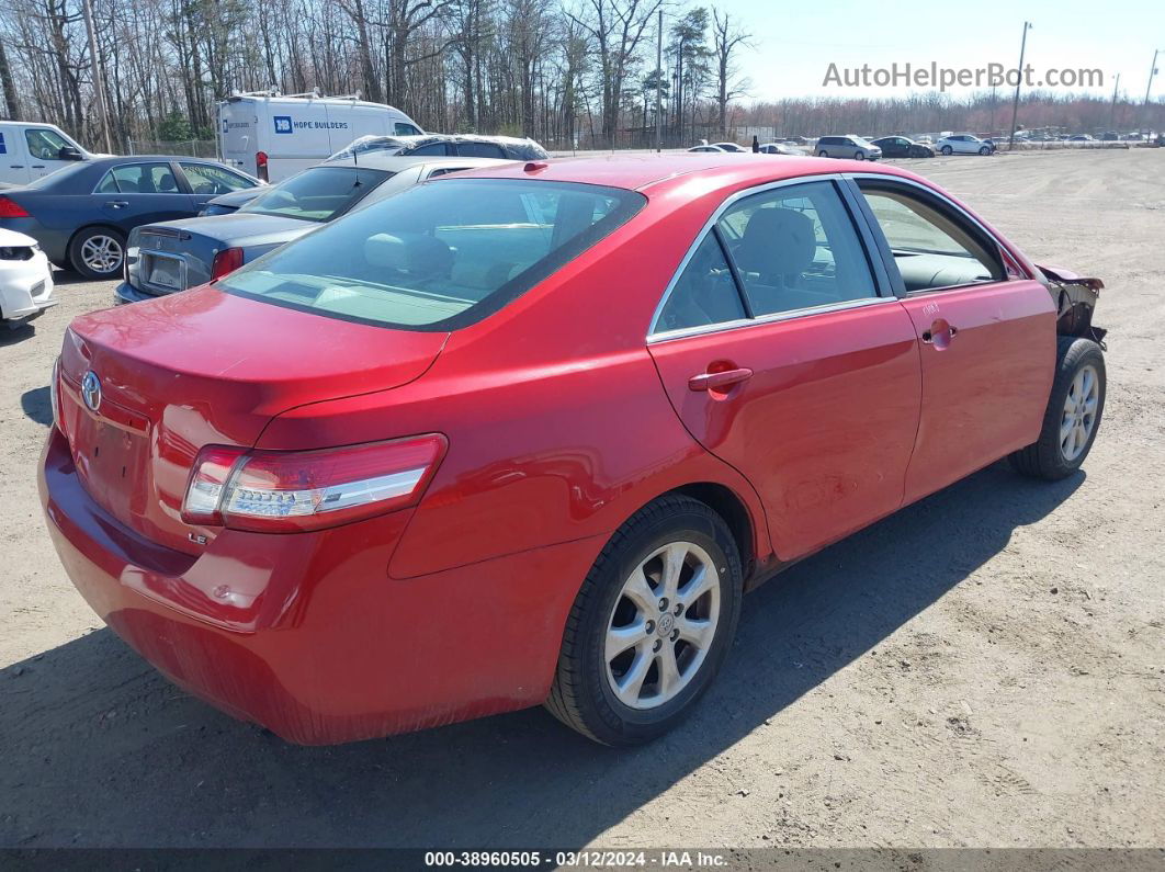 2011 Toyota Camry Le Красный vin: 4T1BF3EK7BU707106