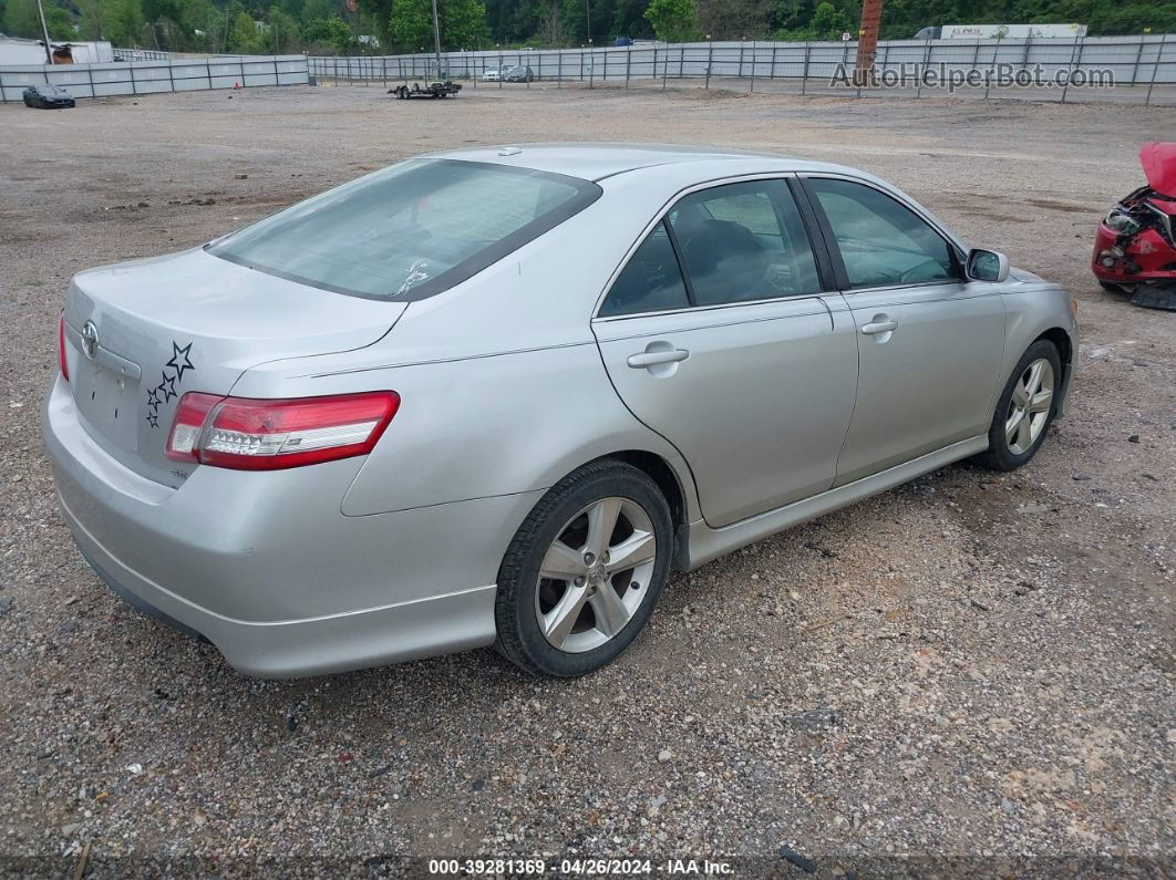 2011 Toyota Camry Se Silver vin: 4T1BF3EK8BU172173