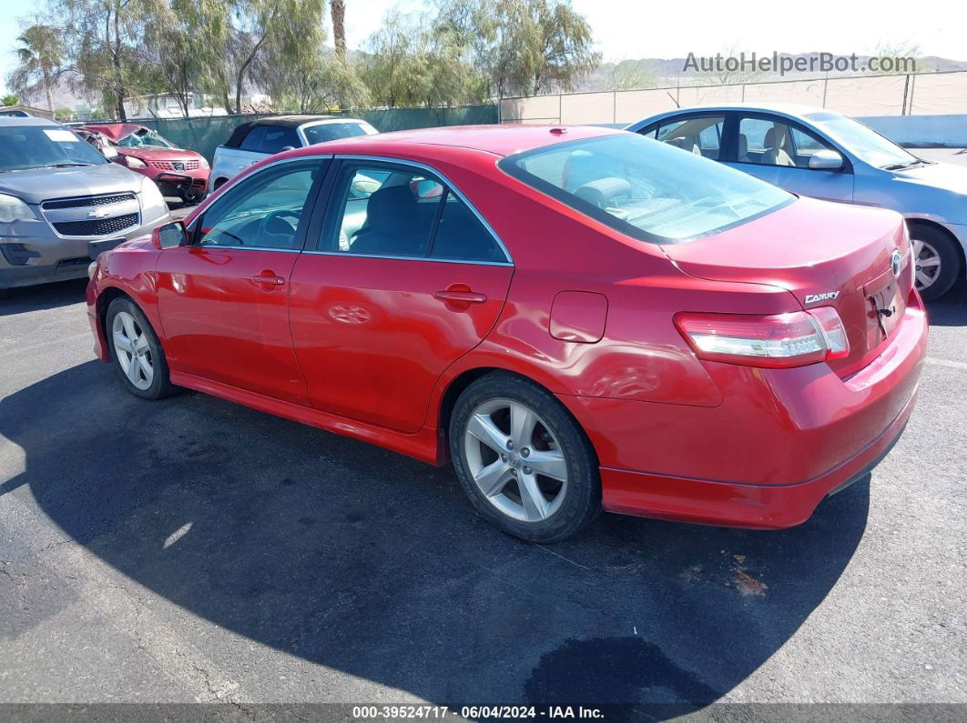 2011 Toyota Camry Se Red vin: 4T1BF3EK9BU601482