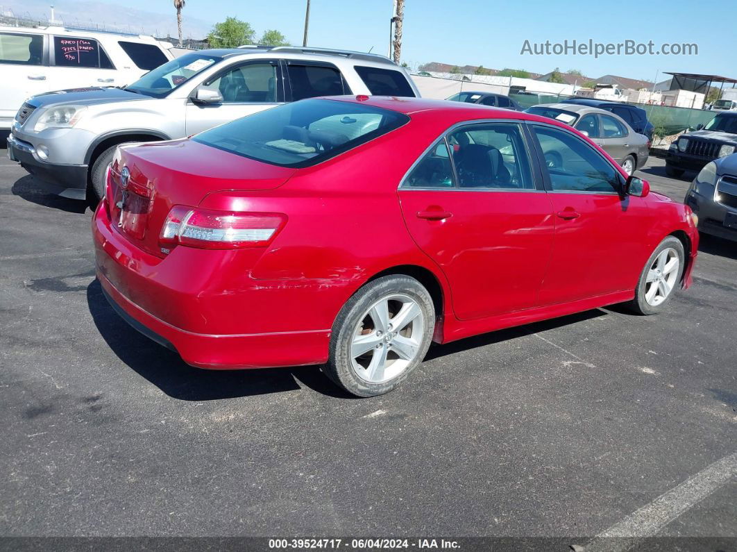 2011 Toyota Camry Se Red vin: 4T1BF3EK9BU601482