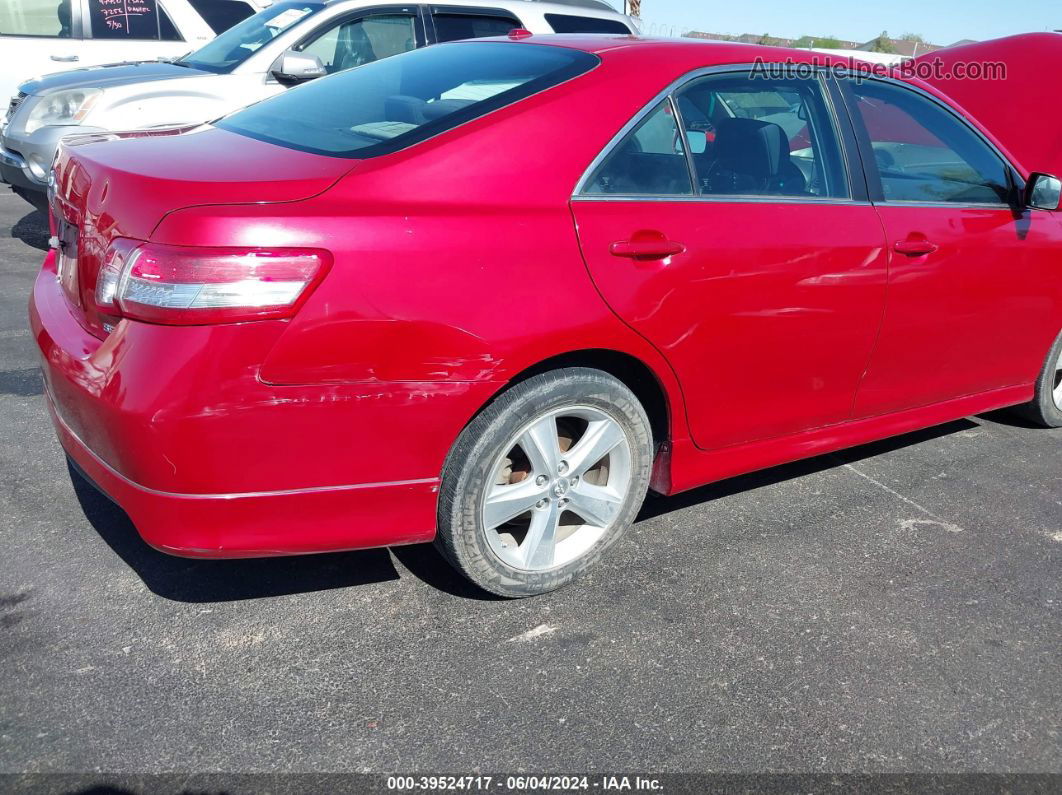 2011 Toyota Camry Se Red vin: 4T1BF3EK9BU601482