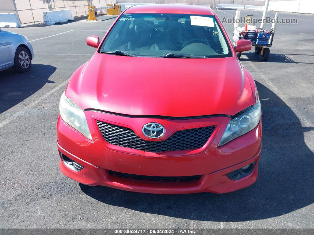 2011 Toyota Camry Se Red vin: 4T1BF3EK9BU601482