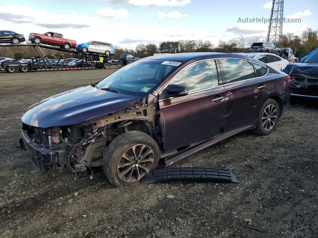 2016 Toyota Avalon Xle Maroon vin: 4T1BK1EB1GU199626