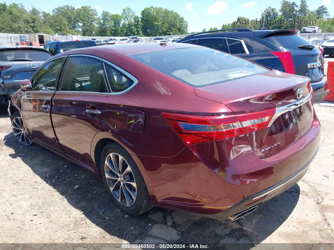 2016 Toyota Avalon Xle Burgundy vin: 4T1BK1EB4GU224499