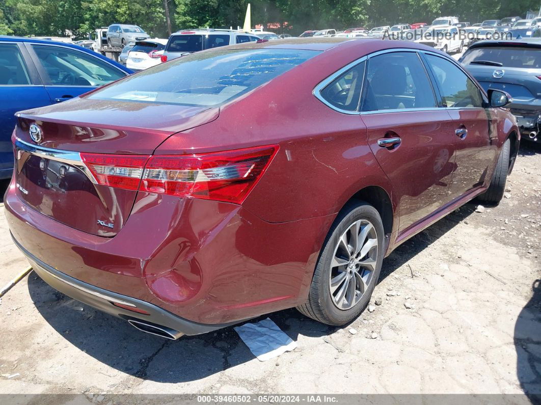 2016 Toyota Avalon Xle Burgundy vin: 4T1BK1EB4GU224499