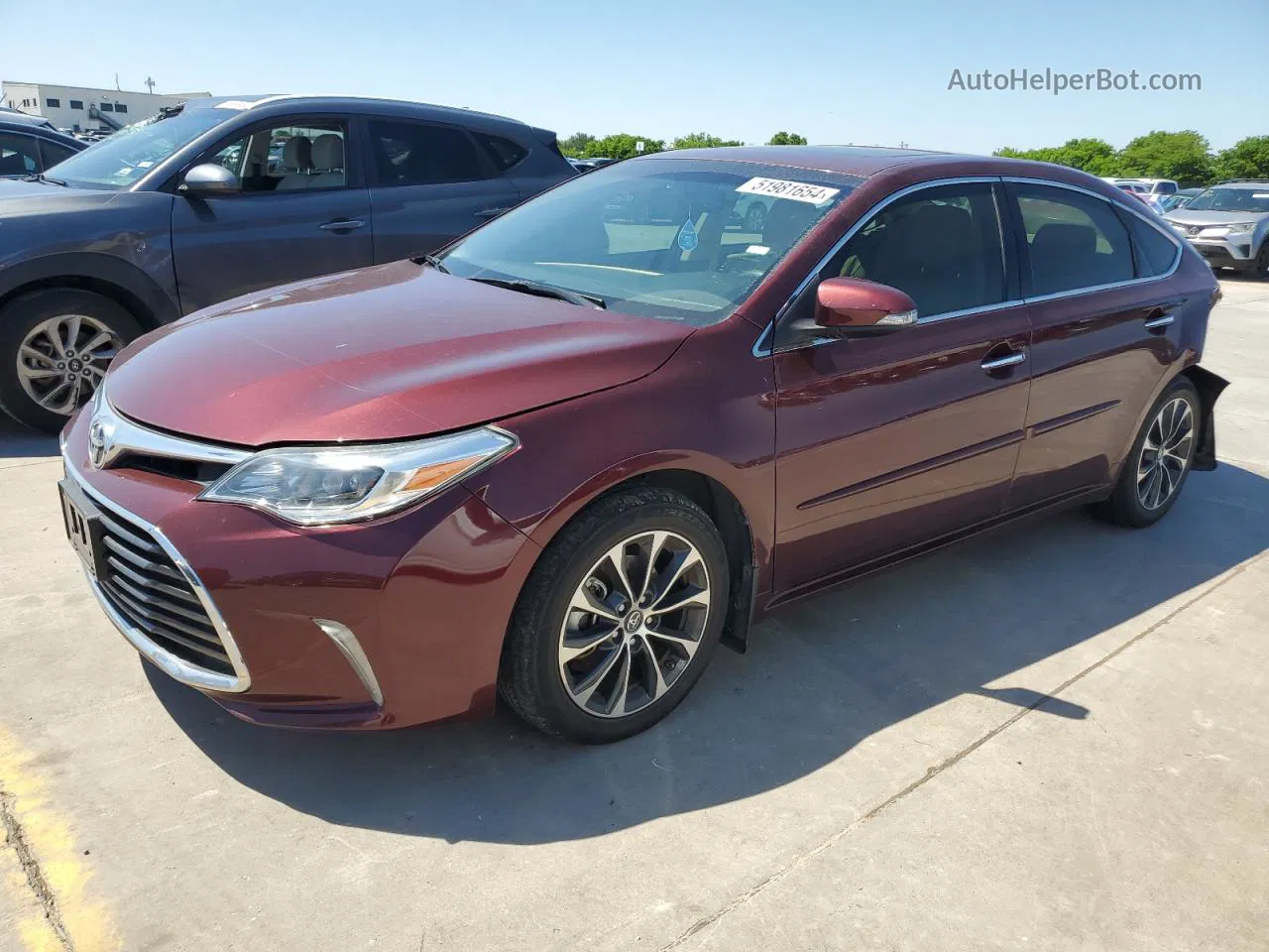 2016 Toyota Avalon Xle Burgundy vin: 4T1BK1EB5GU228240