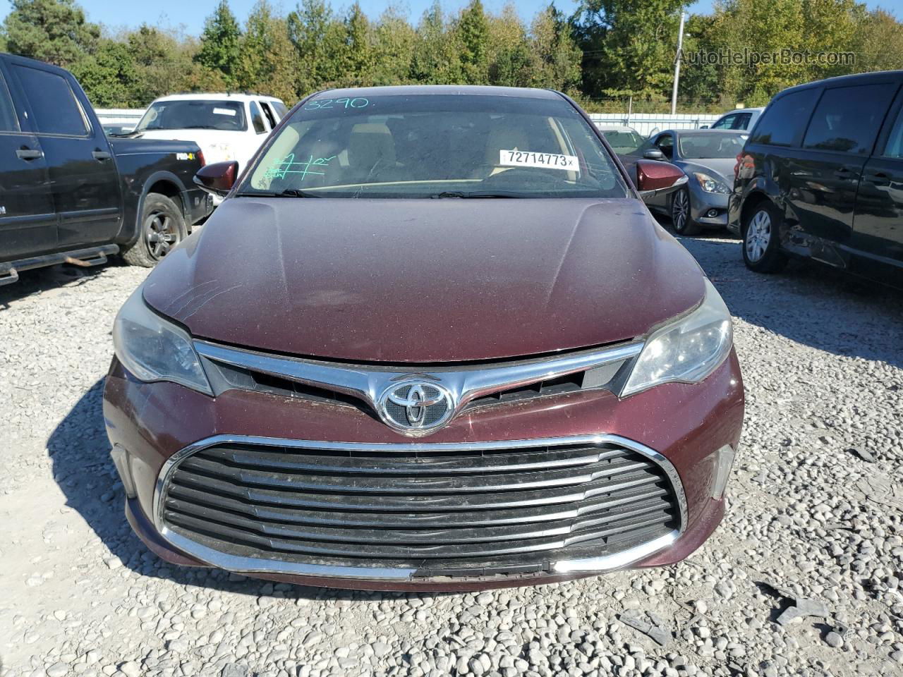 2016 Toyota Avalon Xle Burgundy vin: 4T1BK1EB6GU211592