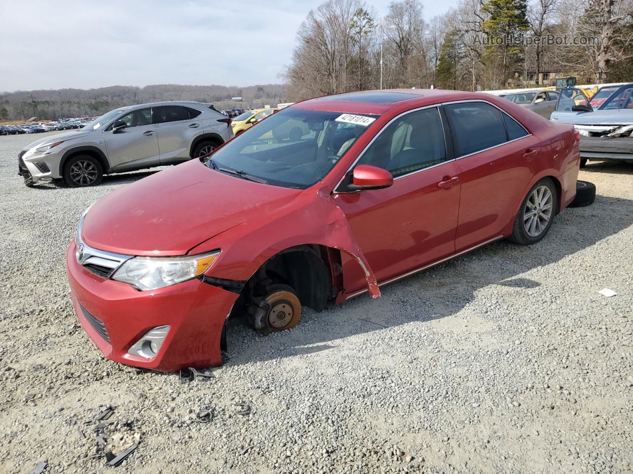 2012 Toyota Camry Se Red vin: 4T1BK1FK0CU504820