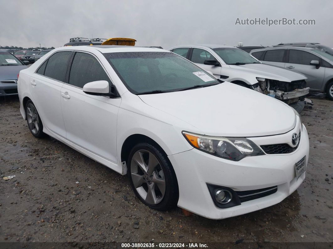 2014 Toyota Camry Se V6 White vin: 4T1BK1FK3EU550628