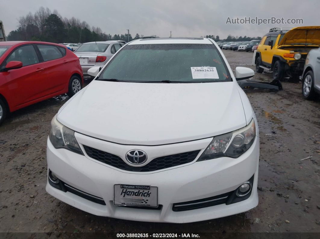 2014 Toyota Camry Se V6 White vin: 4T1BK1FK3EU550628