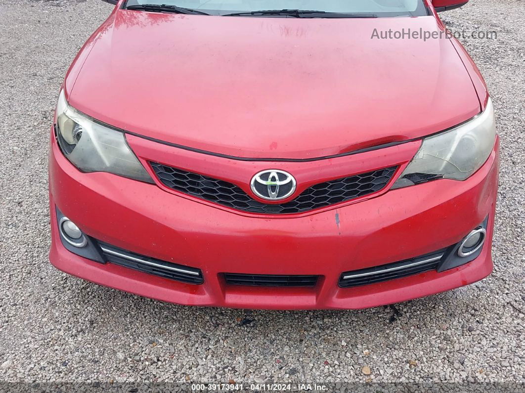 2012 Toyota Camry Se V6 Red vin: 4T1BK1FK4CU515836