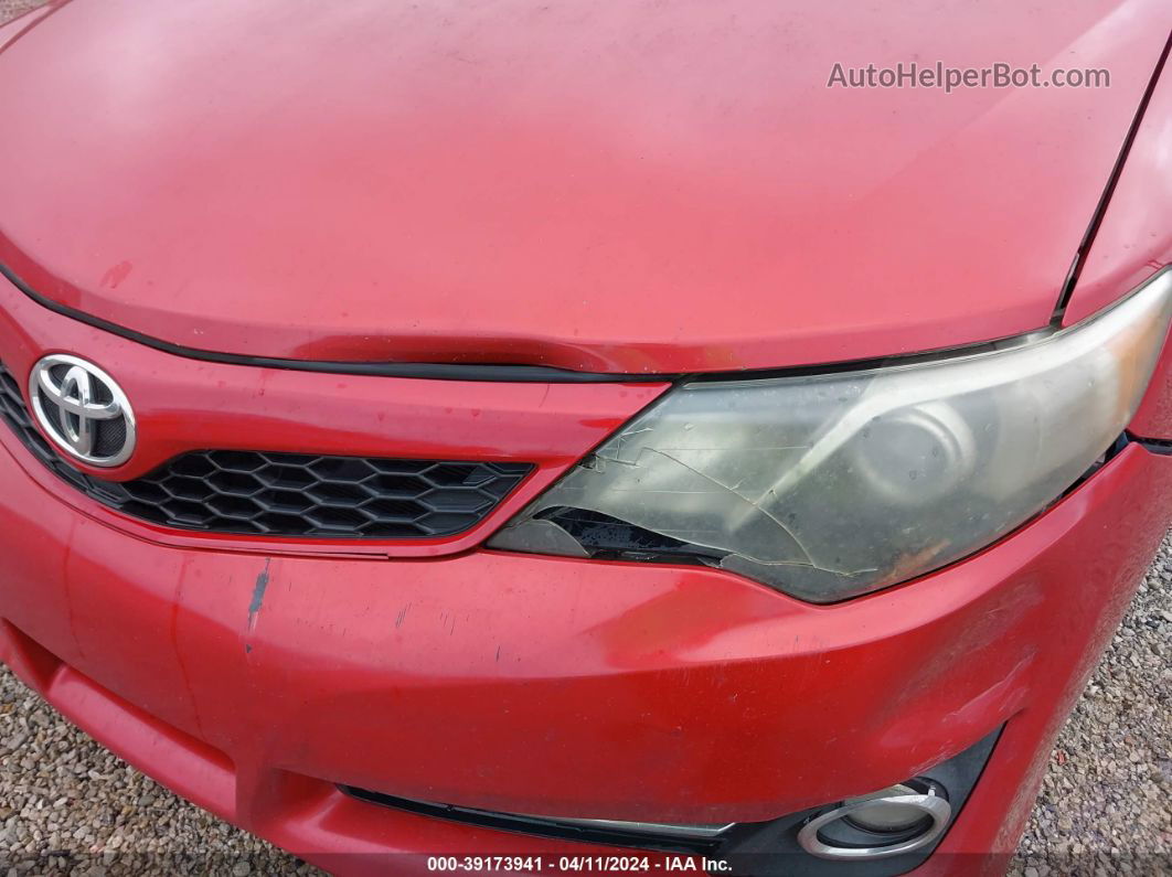 2012 Toyota Camry Se V6 Red vin: 4T1BK1FK4CU515836