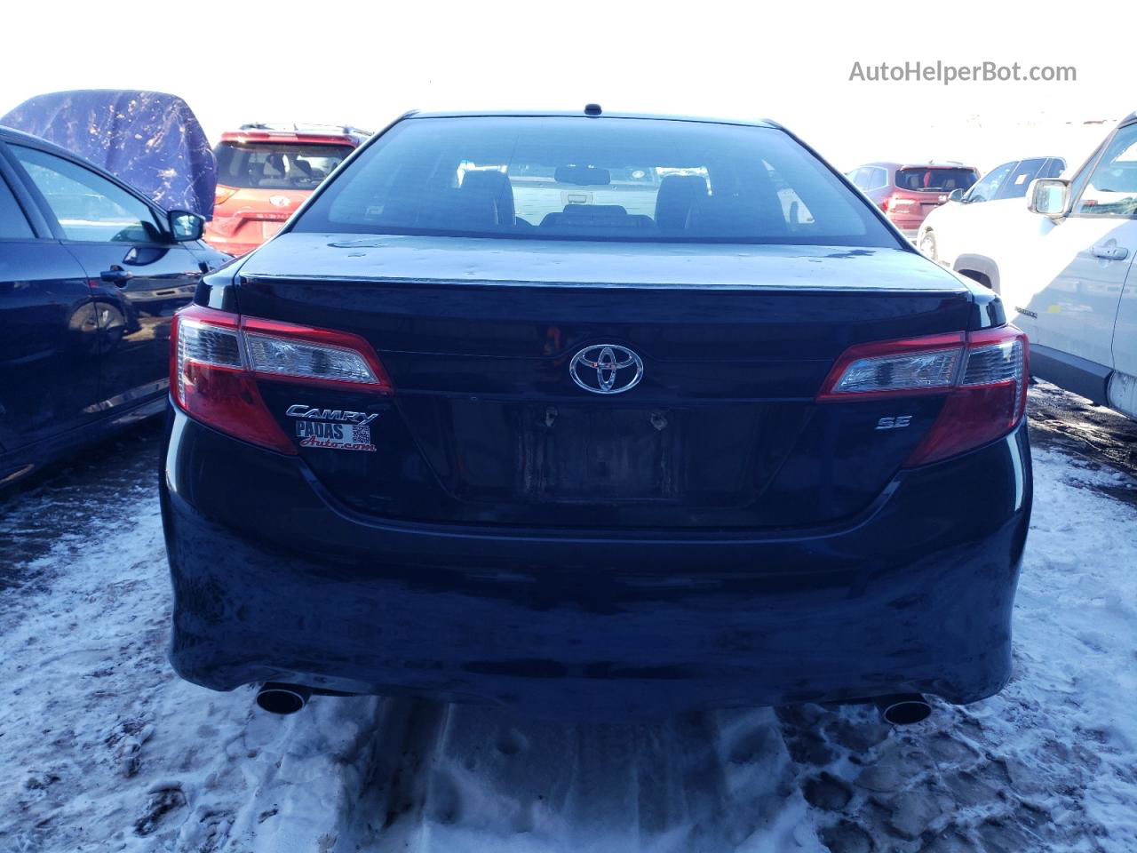 2012 Toyota Camry Se Black vin: 4T1BK1FKXCU004650