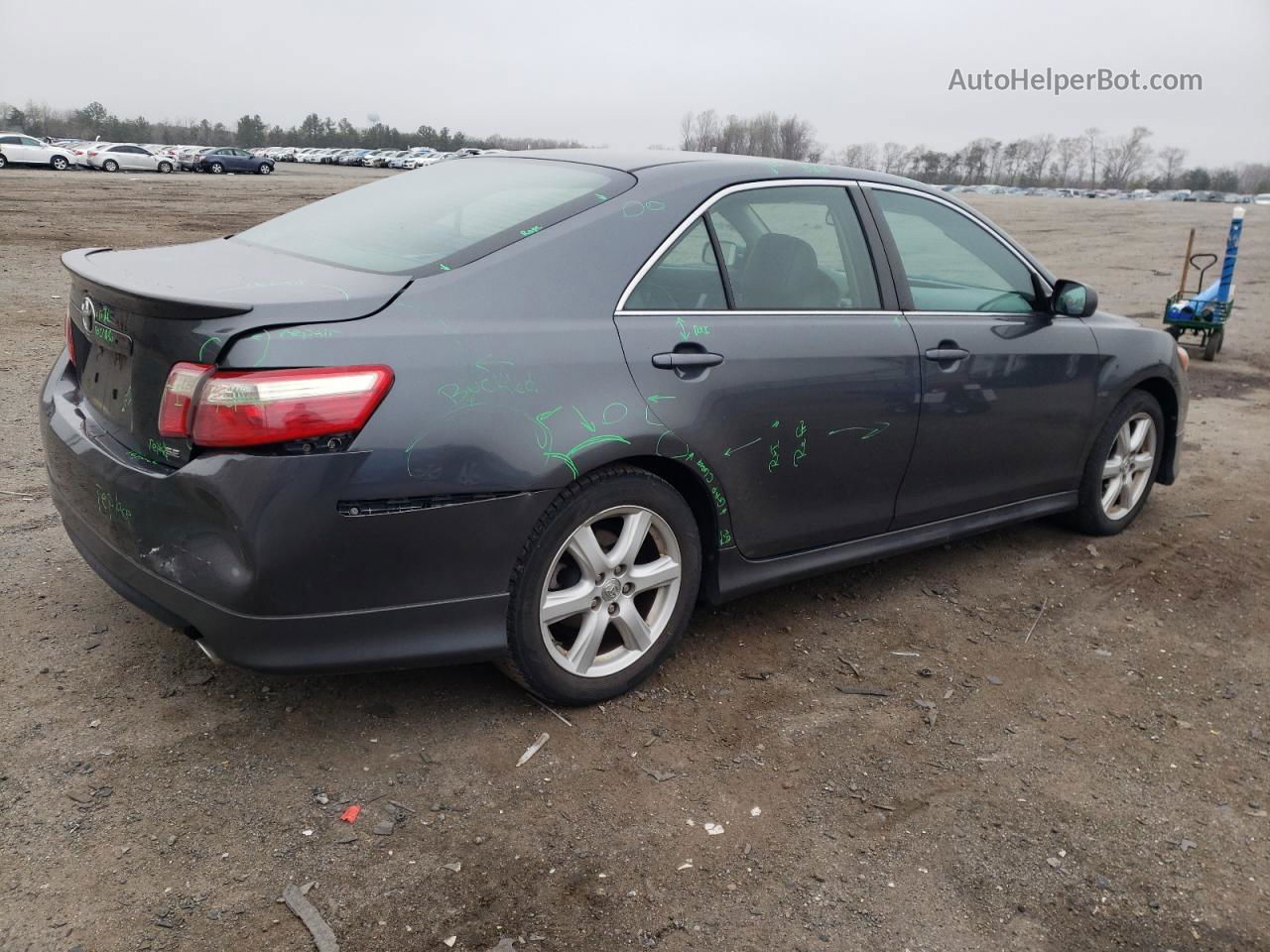 2007 Toyota Camry Se Серый vin: 4T1BK46K07U516358