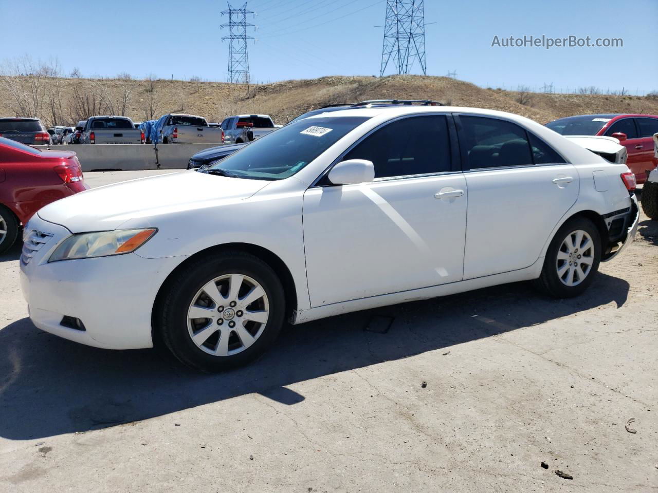 2007 Toyota Camry Le White vin: 4T1BK46K27U500310