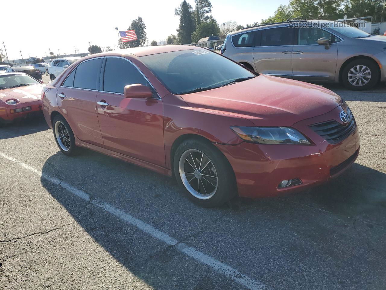 2007 Toyota Camry Le Red vin: 4T1BK46K67U019573