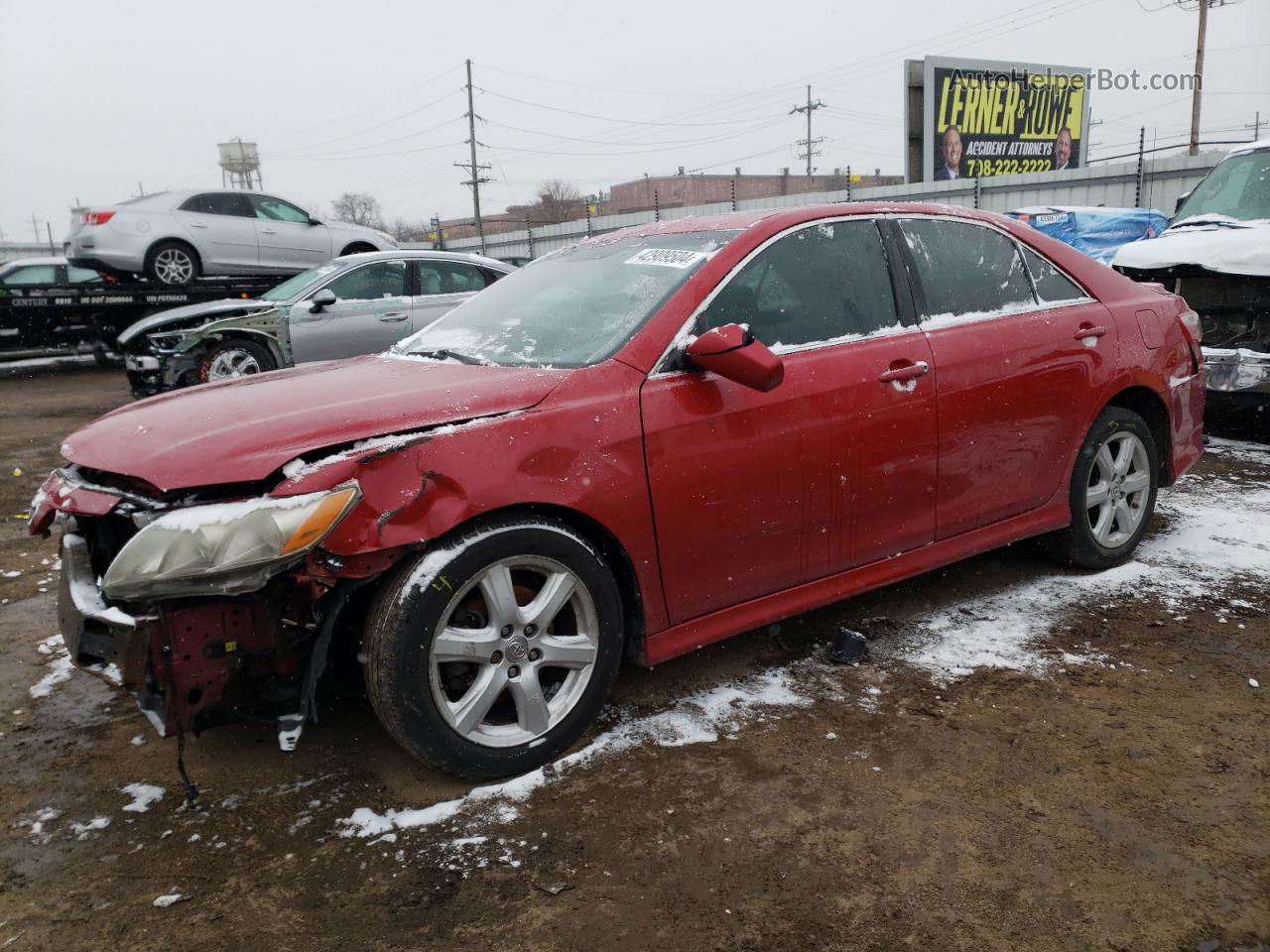 2008 Toyota Camry Le Red vin: 4T1BK46K68U064627