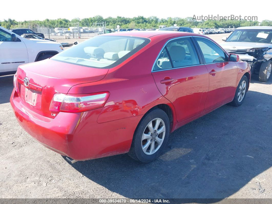 2008 Toyota Camry Le V6 Red vin: 4T1BK46K98U062970