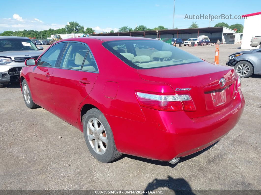 2008 Toyota Camry Le V6 Red vin: 4T1BK46K98U062970