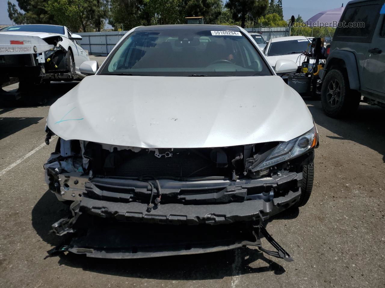 2019 Toyota Camry Xse White vin: 4T1BZ1HK1KU030206