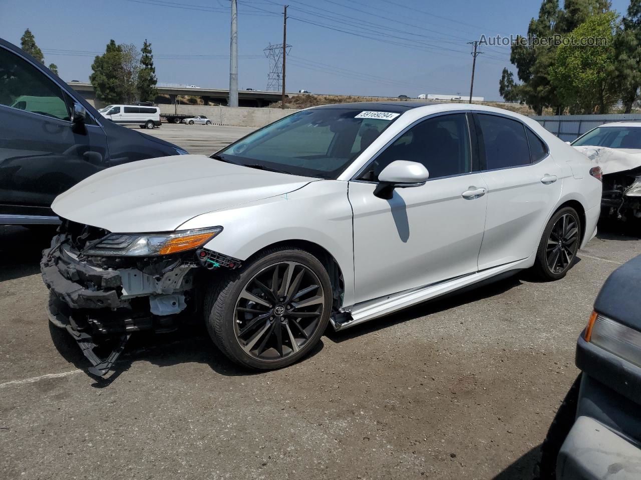 2019 Toyota Camry Xse Белый vin: 4T1BZ1HK1KU030206