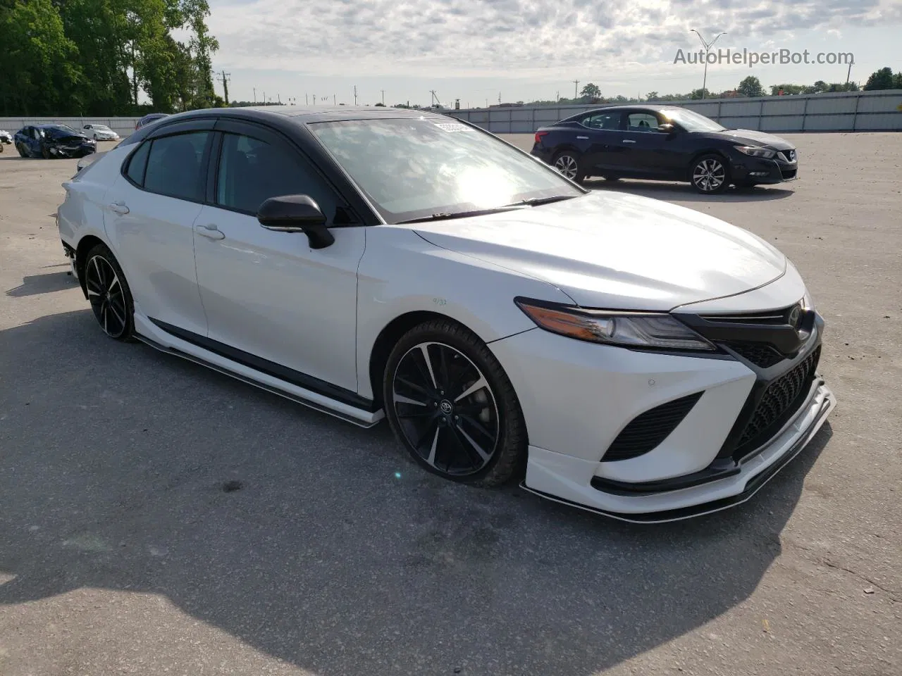 2019 Toyota Camry Xse White vin: 4T1BZ1HK2KU028948