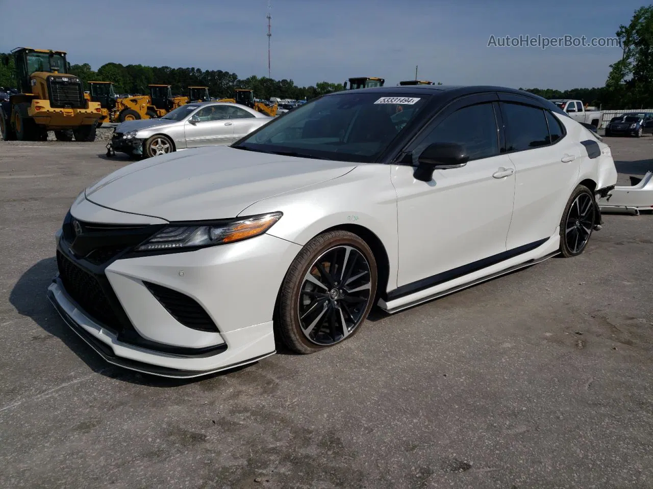 2019 Toyota Camry Xse White vin: 4T1BZ1HK2KU028948