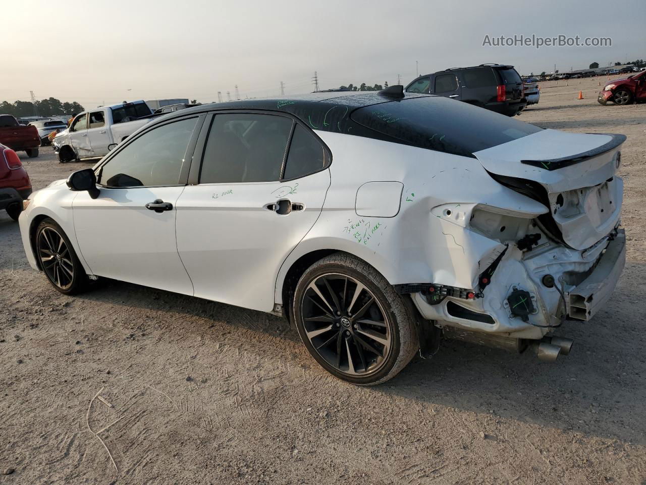 2019 Toyota Camry Xse White vin: 4T1BZ1HK5KU026210