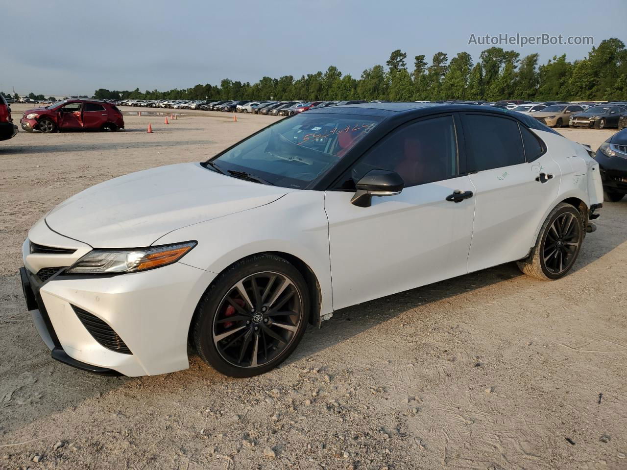 2019 Toyota Camry Xse White vin: 4T1BZ1HK5KU026210