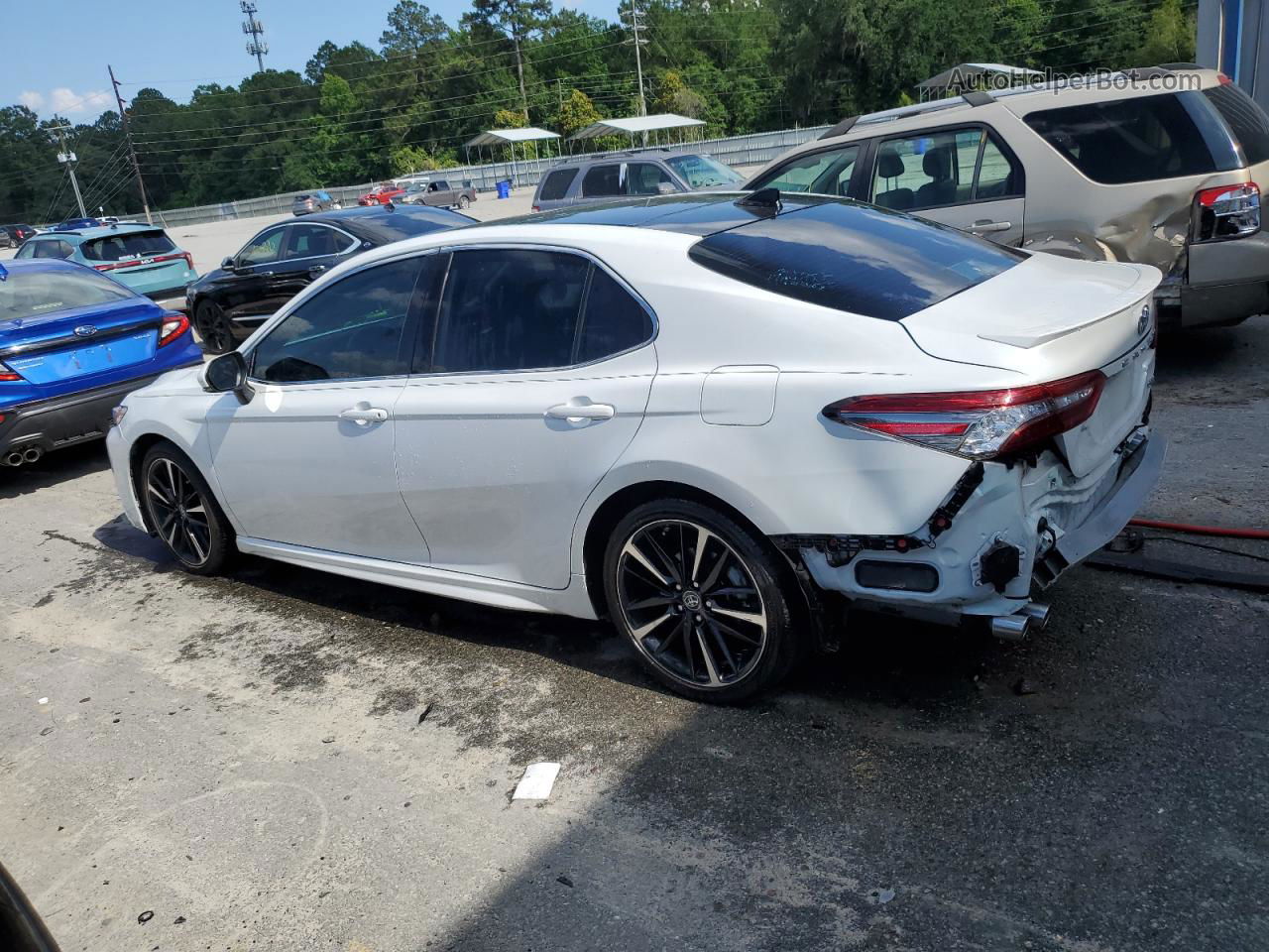 2019 Toyota Camry Xse White vin: 4T1BZ1HK6KU509270