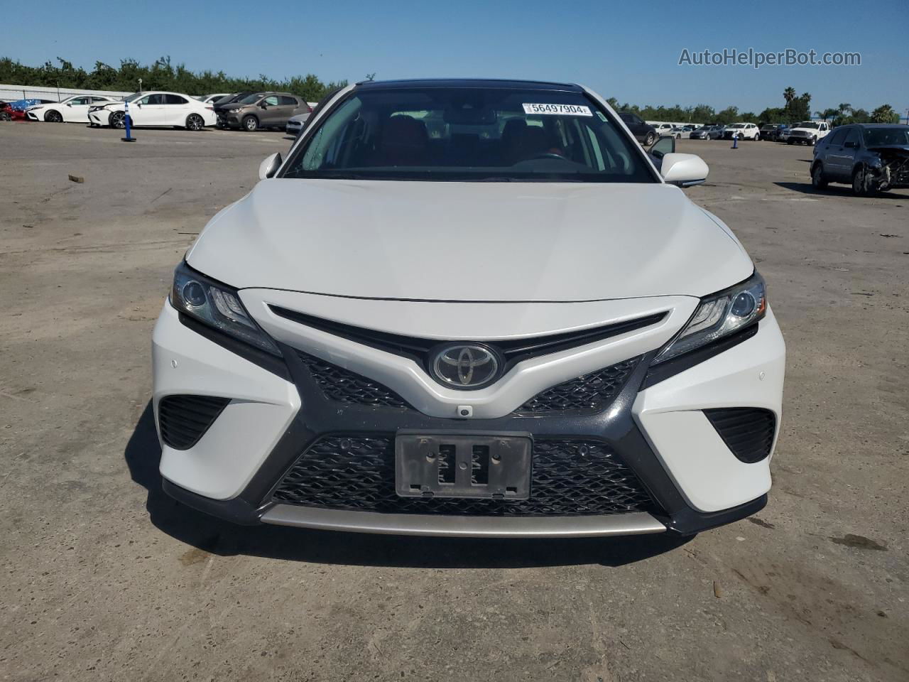 2019 Toyota Camry Xse White vin: 4T1BZ1HK8KU027304