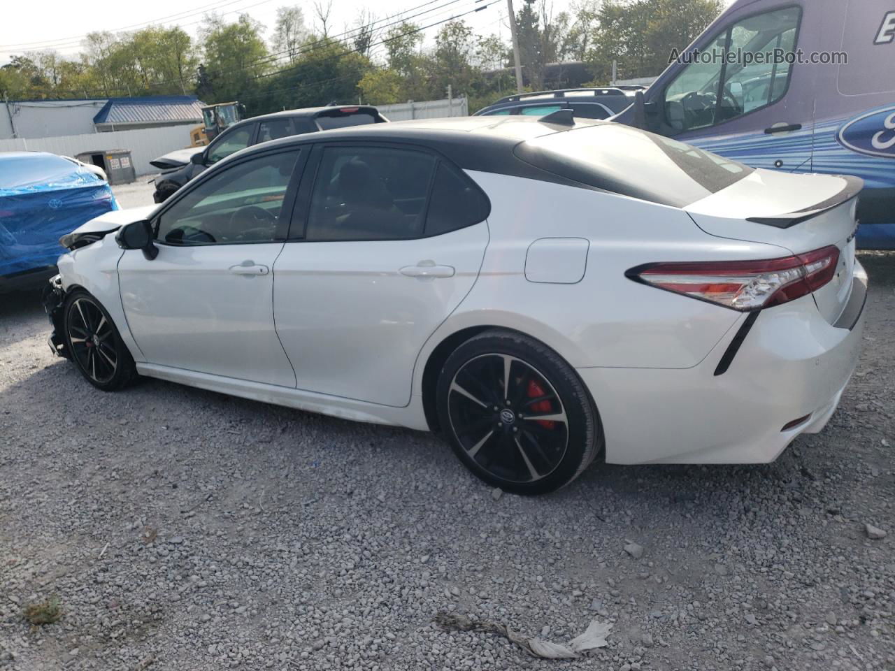 2019 Toyota Camry Xse White vin: 4T1BZ1HK9KU030647