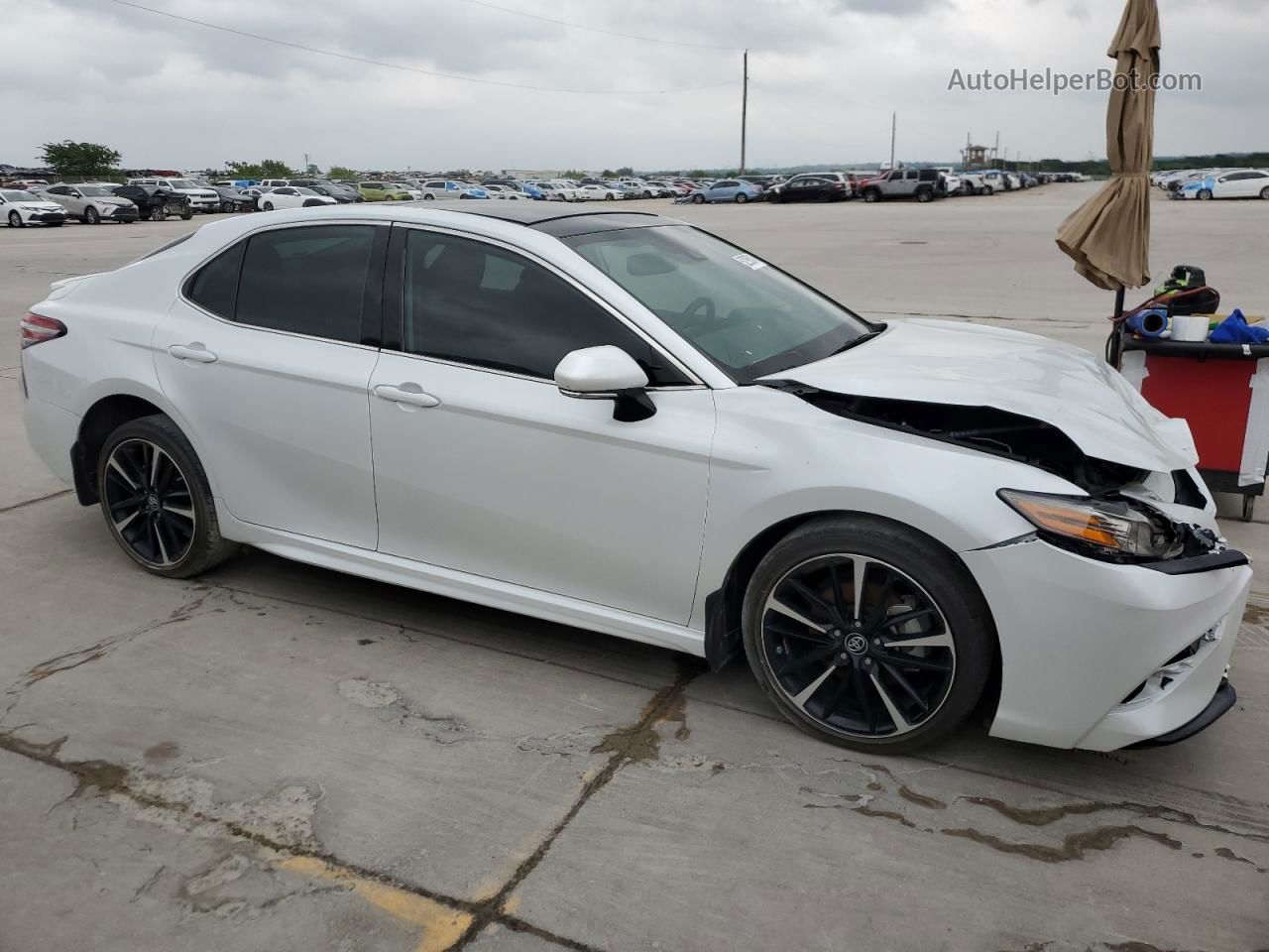 2019 Toyota Camry Xse White vin: 4T1BZ1HK9KU508369