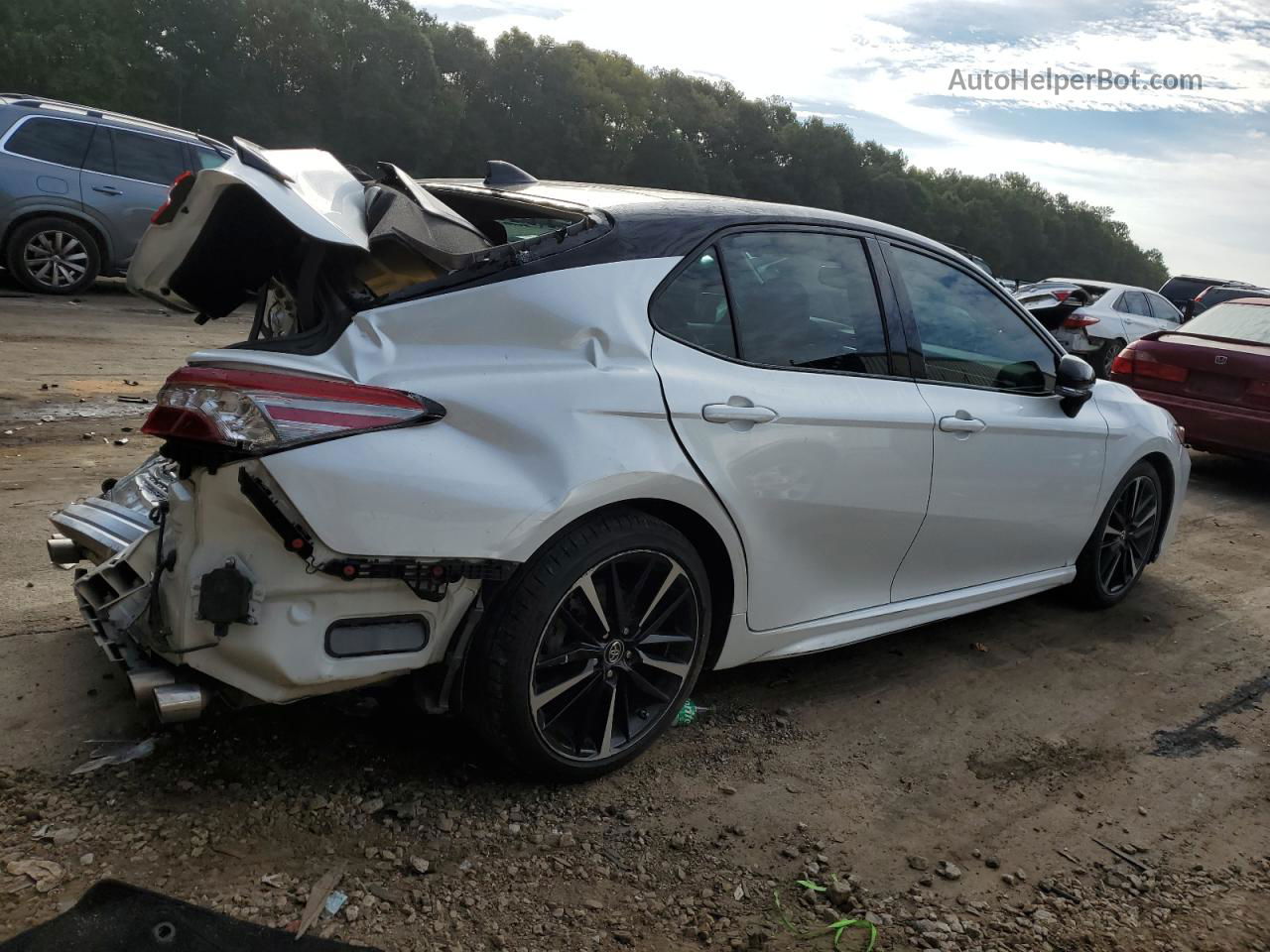 2019 Toyota Camry Xse White vin: 4T1BZ1HKXKU032505