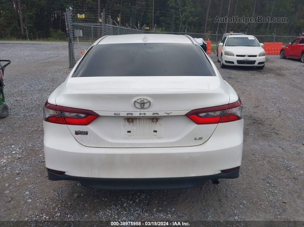 2021 Toyota Camry Le White vin: 4T1C11AK2MU464417