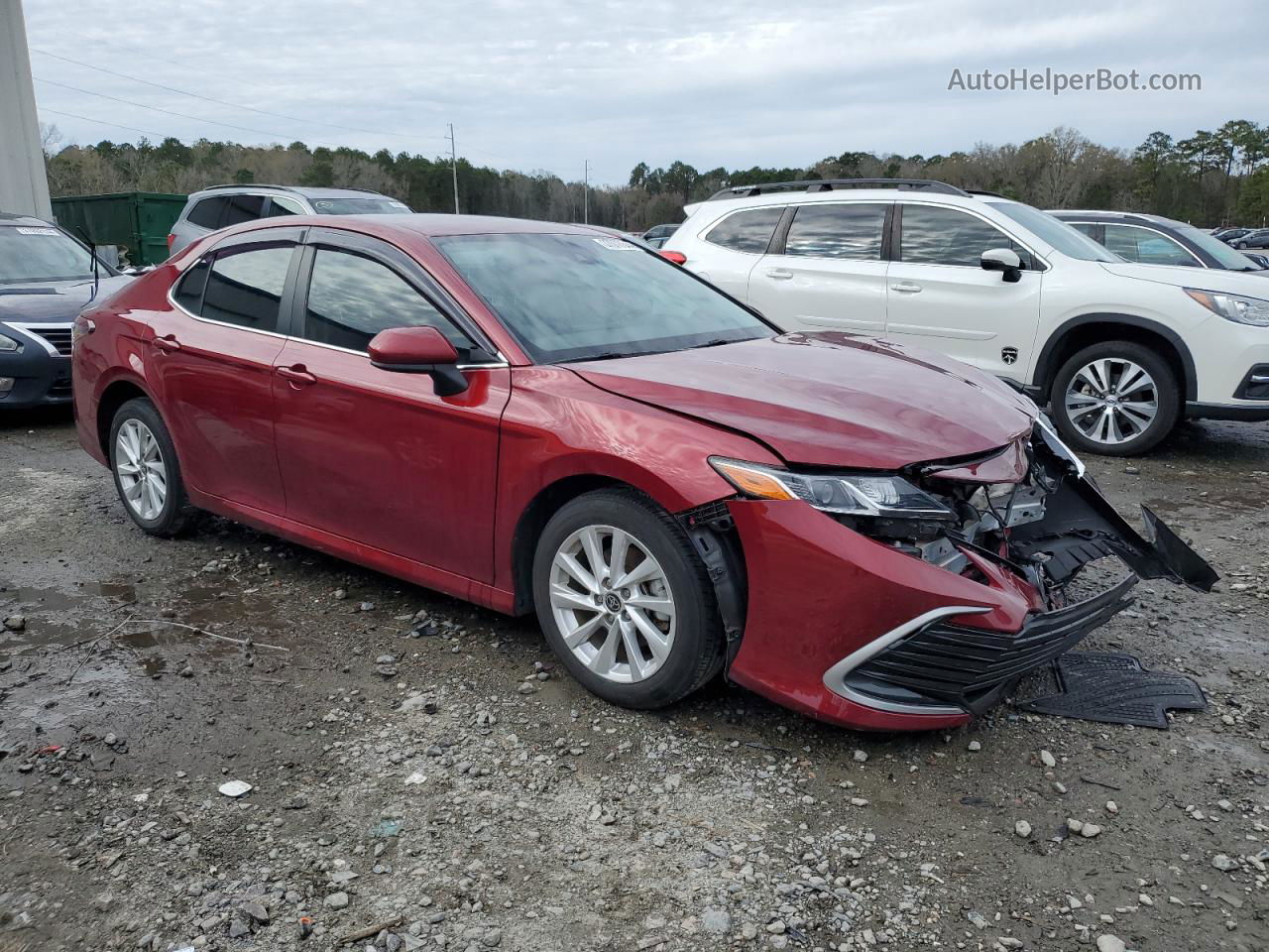 2021 Toyota Camry Le Бордовый vin: 4T1C11AK6MU455705