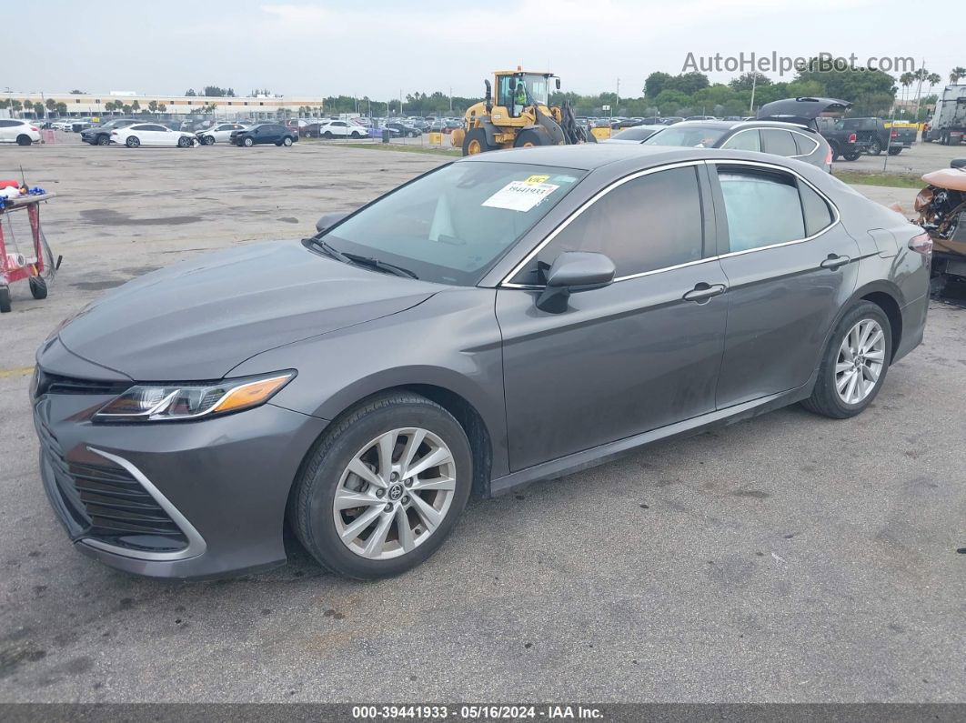 2021 Toyota Camry Le Gray vin: 4T1C11AK8MU577613