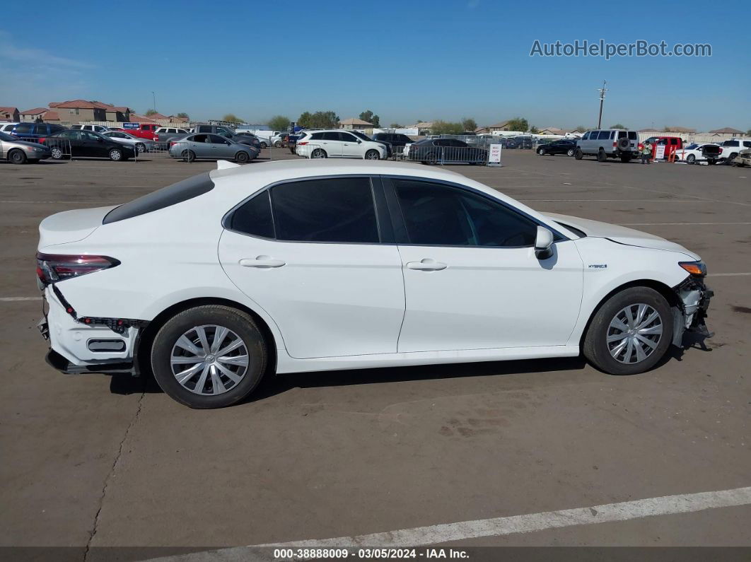 2021 Toyota Camry Le Hybrid White vin: 4T1C31AK0MU548133