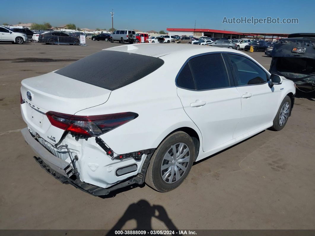 2021 Toyota Camry Le Hybrid White vin: 4T1C31AK0MU548133