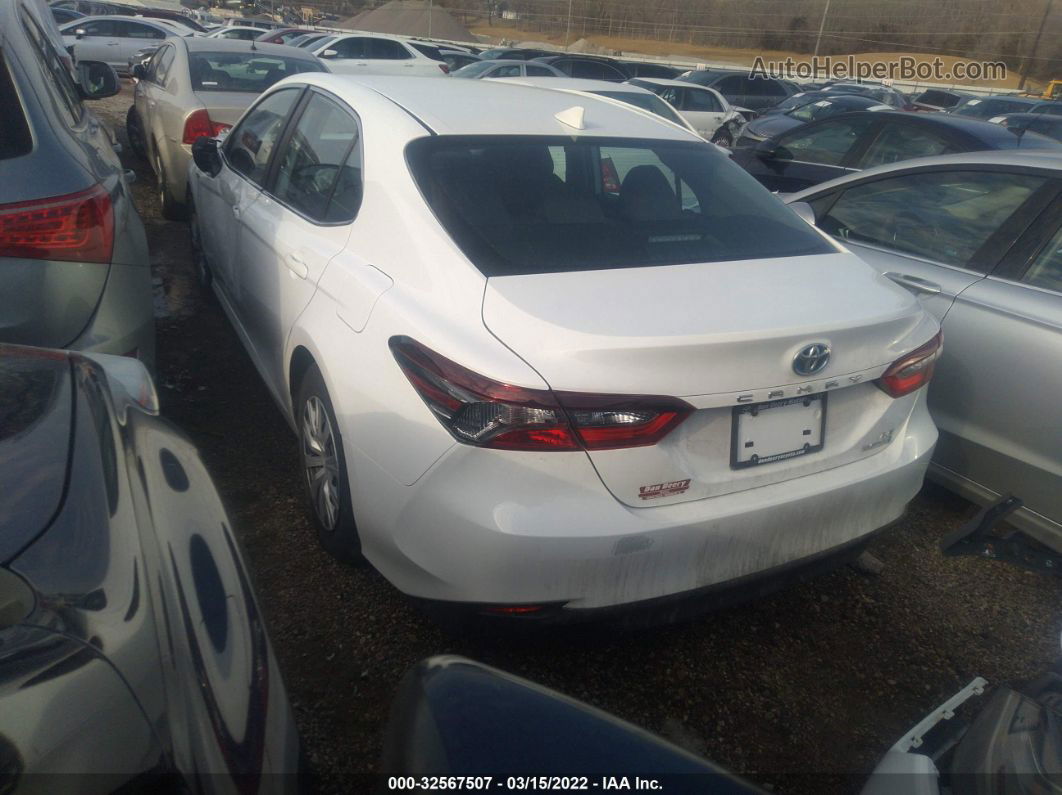 2021 Toyota Camry Le Hybrid White vin: 4T1C31AK7MU568167