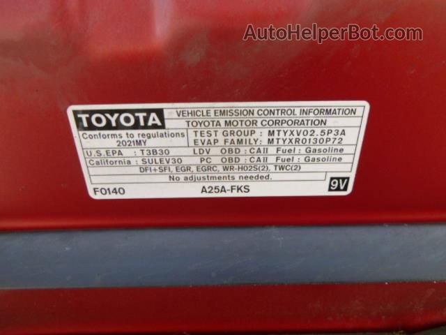 2021 Toyota Camry Se Red vin: 4T1G11AK1MU438571