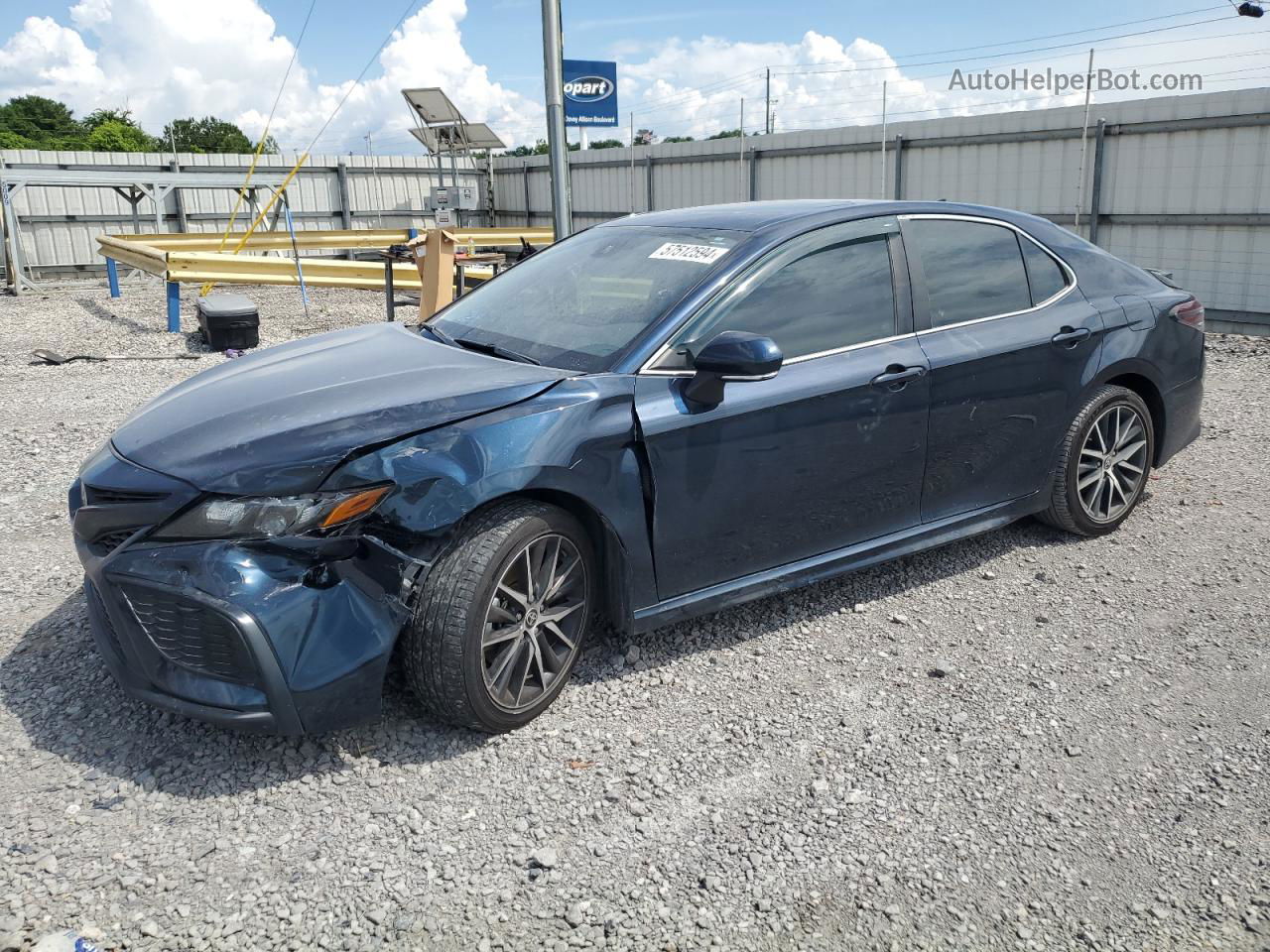 2021 Toyota Camry Se Синий vin: 4T1G11AK1MU522907