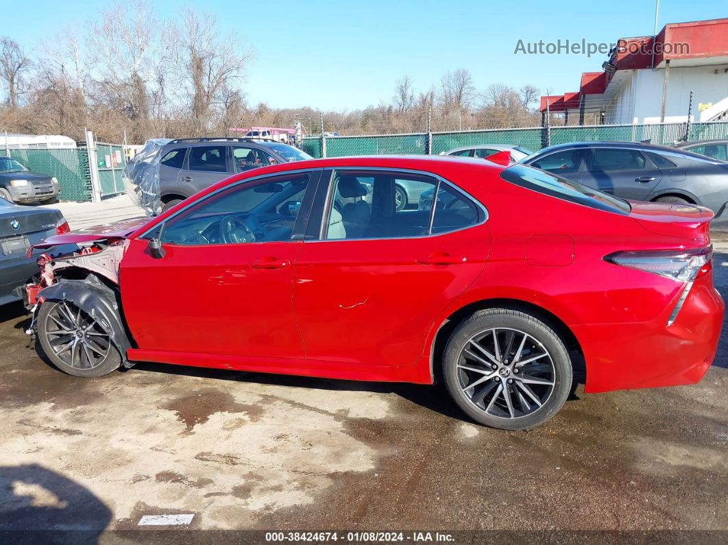 2021 Toyota Camry Se Red vin: 4T1G11AK3MU455615