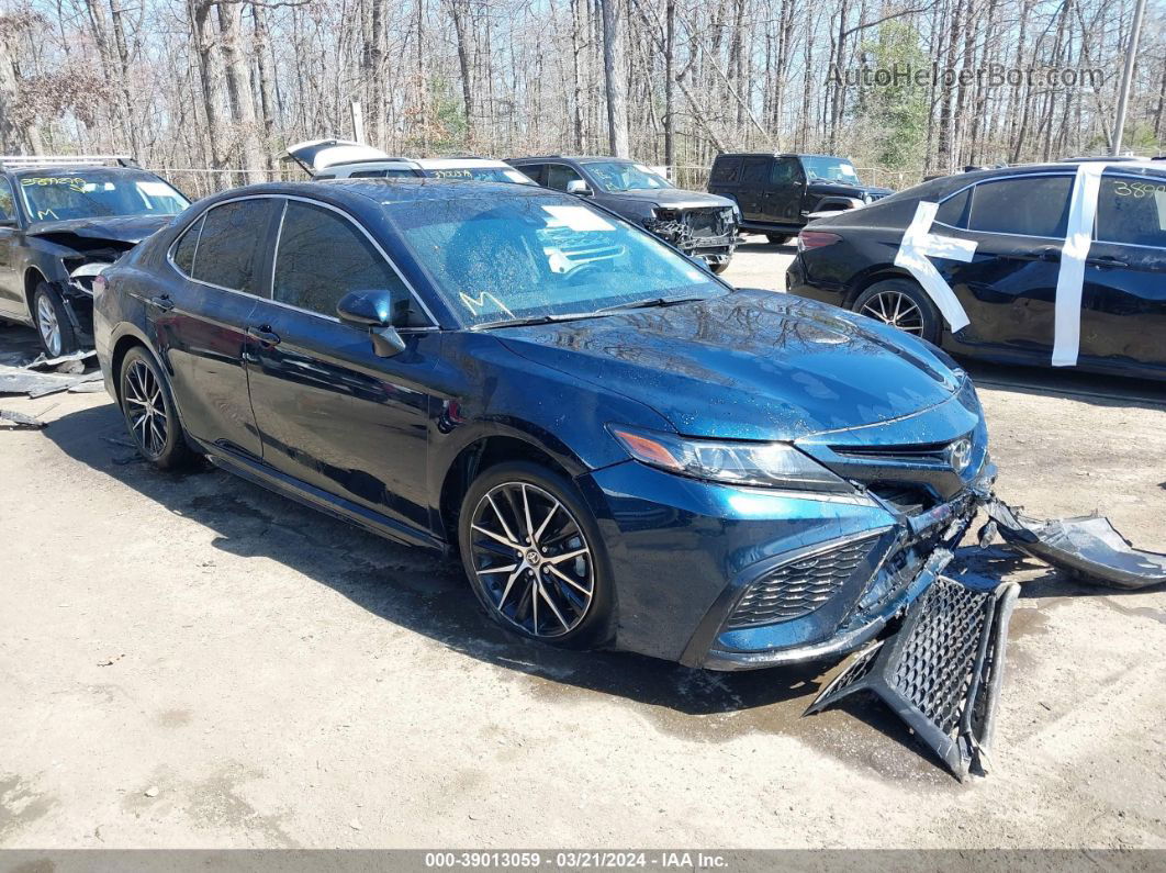 2021 Toyota Camry Se Синий vin: 4T1G11AK4MU606820