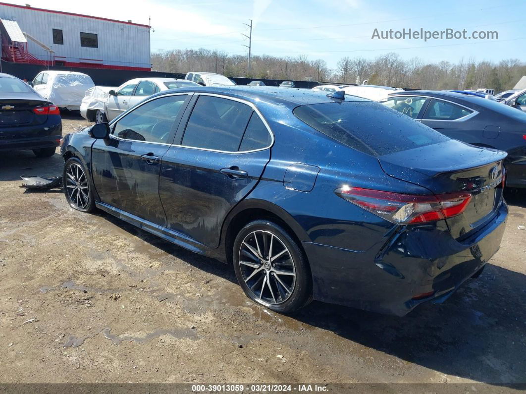 2021 Toyota Camry Se Синий vin: 4T1G11AK4MU606820