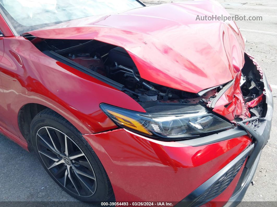 2021 Toyota Camry Se Red vin: 4T1G11AK6MU414394