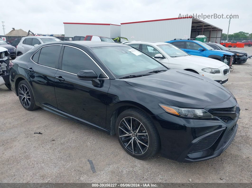 2021 Toyota Camry Se Черный vin: 4T1G11AKXMU411188