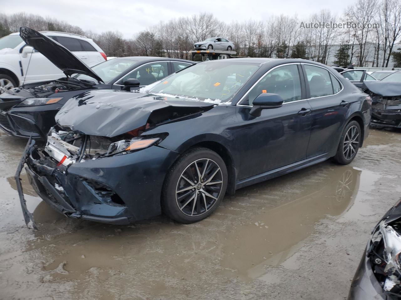 2021 Toyota Camry Se Синий vin: 4T1G11BKXMU030908